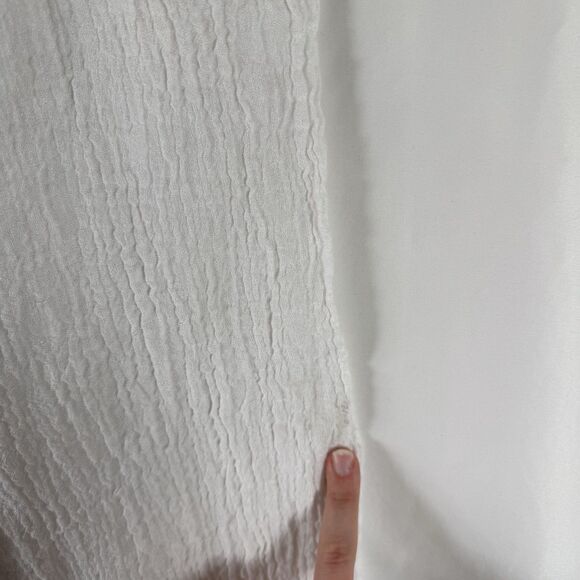 Sigrid Olsen 100% Linen Pants Women's Large White Pull On Drawstring Pockets - Picture 11 of 12